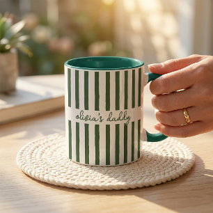Papa-Tasse: Benutzerdefinierter gestreifter Kinder Tasse
