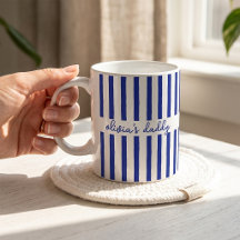 Papa-Tasse mit individuellem Streifen-Design und K