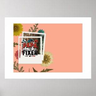 Papa The Fixer Poster - Vatertag Handyman Geschenk