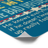 Papa The Man The Myth The Bad Influence He Knows E Poster (Ecke)