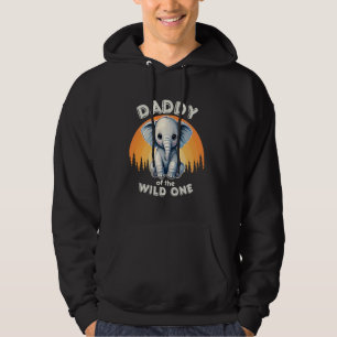 Papa The Wild One Zoo Birthday Safari Jungle A Hoodie