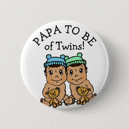 Papa to be of Twins, Hispanic Baby Show Button