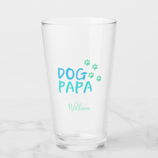 PAPA Typografie-Glas für niedliche Paw und Hunde Glas