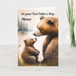 Papa und Baby Bear Personalisiert Karte