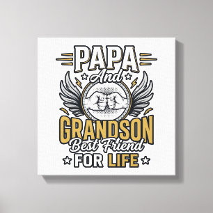 Papa und Enkel bester Freund fürs Leben-Shirt-Desi Leinwanddruck