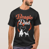 Papa und Hund im großen Herzen glücklichen Vater T T-Shirt (Vorderseite)