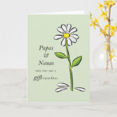 Papa und Nana Geschenk von Gott Daisy Religious Karte (Gelbe Blume)