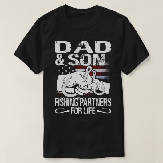 Papa und Sohn Matching Shirts Angelpartner für L (Design vorne)