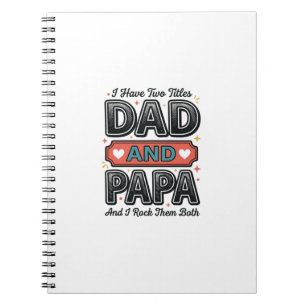 Papa und Vater Vintage Gravur Vater Geschenk Desig Notizblock