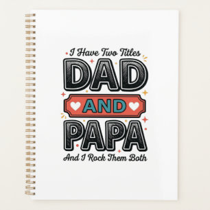Papa und Vater Vintage Gravur Vater Geschenk Desig Planer