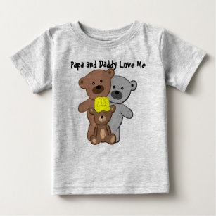 Papa-und Vati-Liebe ich Baby T-shirt