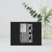 Papa USA Flag Father Dad Daddy Fathers Day Family Postkarte (Stehend Vorderseite)