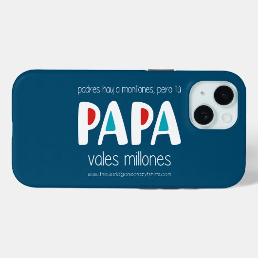 Papa vales Case-Mate iPhone hülle (Rückseite (Horizontal))