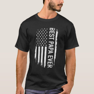 Papa-Vater am Tag des Vaters mit US-amerikanischer T-Shirt