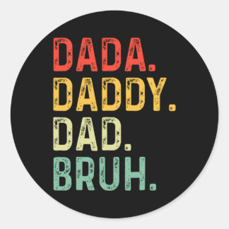 Papa Vater Bruh Geschenke Männer Lustiger Vatertag Runder Aufkleber