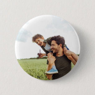Papa Vater Dad Personalisiertes Vollfoto-Geschenk Button