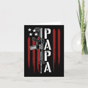 Papa Vater Daddy Ar-15 Gun Patriotic Fat Karte