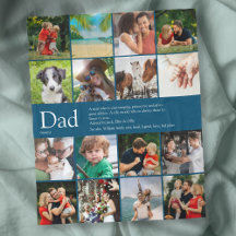 Papa Vater Definition 16 Fotocollage Blau