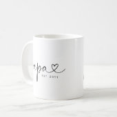 Papa | Vater Geschenk Einfach Personalisiert Kaffeetasse (Vorderseite Links)