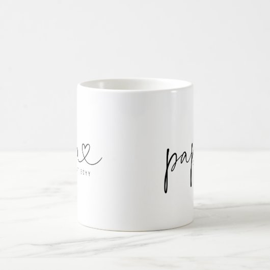 Papa | Vater Geschenk Einfach Personalisiert Kaffeetasse (Mittel)