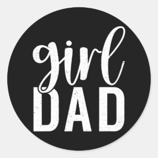 Papa Vater Tochter Vater Daddy Dad Runder Aufkleber