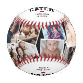 Papa Vatertag Foto Baseball (Vorderseite)