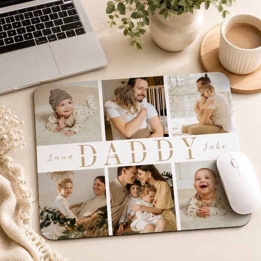 "Papa" Vatertag Kinder Foto Collage Mauspad