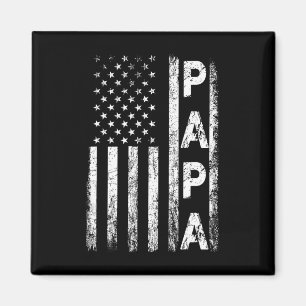 Papa Vintag American Flag Vatertag am 4. Juli Magnet