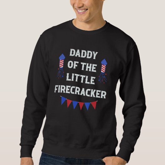 Papa vom Firecracker 4. Juli Amerika Flag Pat Sweatshirt (Vorderseite)