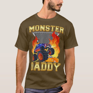 Papa vom Geburtstagsjungen Monster Truck Matching T-Shirt