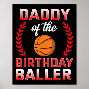 Papa vom Geburtstagskind Basketball-Bday Celebrat Poster