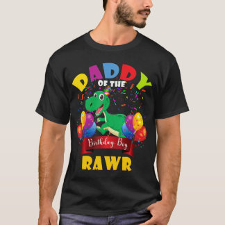 Papa vom Geburtstagskind Rawr Dinosaur T-Shirt