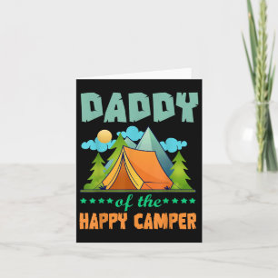 Papa vom glücklichen Camper 1. Geburtstag Camping Karte