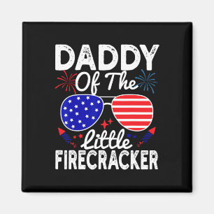 Papa vom kleinen Firecracker am 4. Juli Magnet