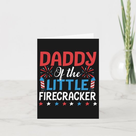 Papa vom kleinen Firecracker Shirt 4. Juli Karte (Vorderseite)