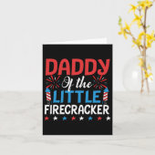 Papa vom kleinen Firecracker Shirt 4. Juli Karte (Gelbe Blume)