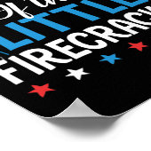 Papa vom kleinen Firecracker Shirt 4. Juli Poster (Ecke)