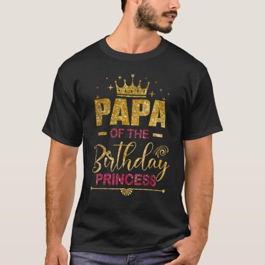 Papa vom Party der Prinzessin T-Shirt (Vorderseite)
