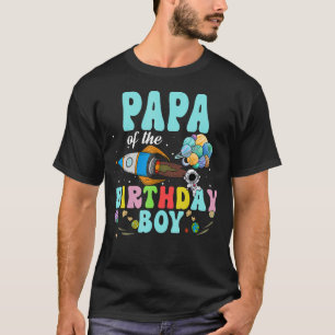 Papa vom Party des Weltraums des Geburtstags T-Shirt