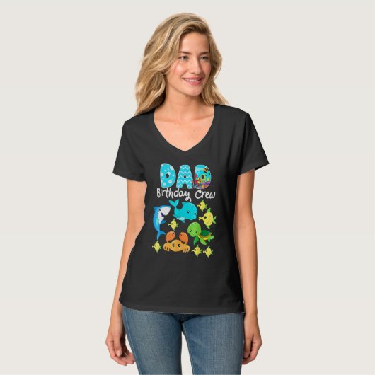 Papa vom Sea Aquarium Party Sea Fish Ocean Ani T-Shirt (Vorderseite Vollansicht)