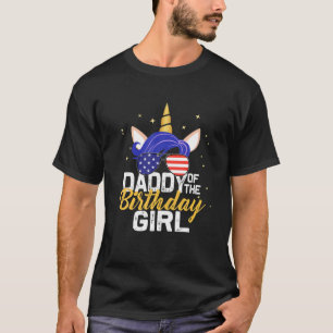 Papa von der Geburtstagsfrau gibt Unicorn Geburtst T-Shirt