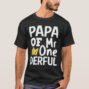 Papa von Herrn Onederful 1. Geburtstag Party Match T-Shirt