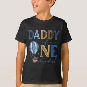 Papa von Mr Onederful 1. Geburtstag Junge Heißluft T-Shirt