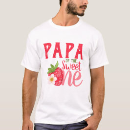 Papa von Sweet One Strawberry 1. Party T-Shirt