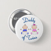 Papa von Twins Button (Vorne & Hinten)