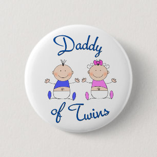 Papa von Twins Button