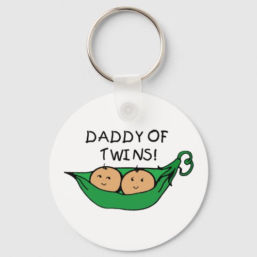 Papa von Twins Pod Schlüsselanhänger (Vorderseite)