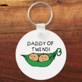 Papa von Twins Pod Schlüsselanhänger (Vorderseite)
