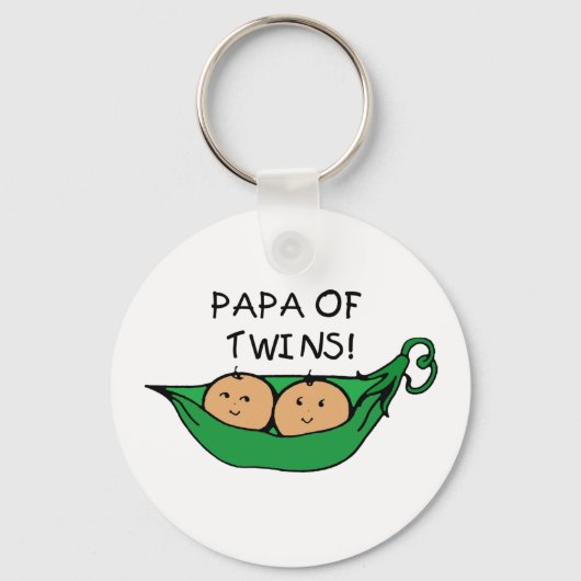 Papa von Twins Pod Schlüsselanhänger (Vorderseite)