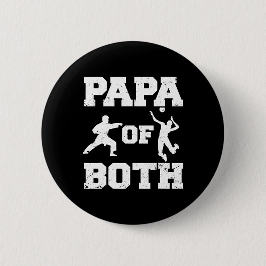 Papa von Volleyll und Karate Papa Button (Vorderseite)